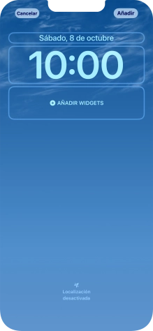 Si deseas personalizar la vista de la fecha en la pantalla de bloqueo, pulsa el widget de la fecha y sigue las indicaciones de la pantalla para seleccionar la vista de widgets deseada.
