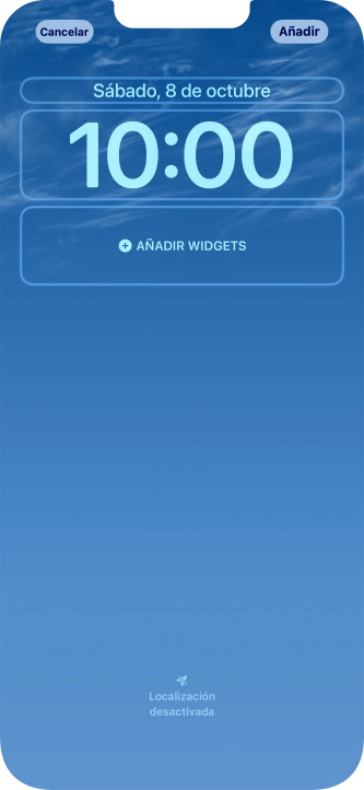 Si deseas personalizar la vista de la fecha en la pantalla de bloqueo, pulsa el widget de la fecha y sigue las indicaciones de la pantalla para seleccionar la vista de widgets deseada.