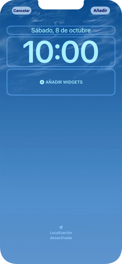 Si deseas personalizar la vista de la fecha en la pantalla de bloqueo, pulsa el widget de la fecha y sigue las indicaciones de la pantalla para seleccionar la vista de widgets deseada.