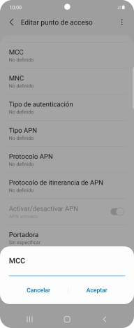 Introduce 214 y pulsa Aceptar.