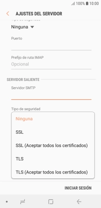 Pulsa Ninguna para desactivar la función.