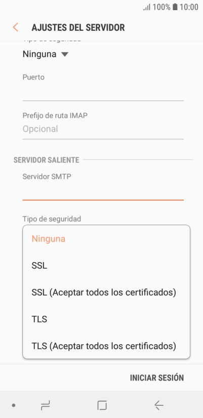 Pulsa Ninguna para desactivar la función.
