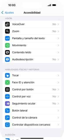 Pulsa una categoría bajo 