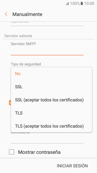 Pulsa No para desactivar la función.