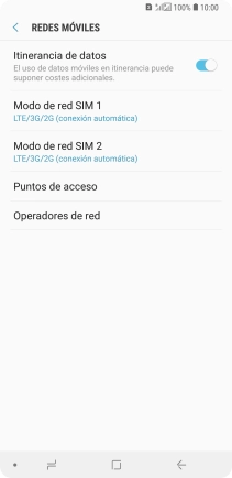Pulsa Modo de red  ‹SIM›.