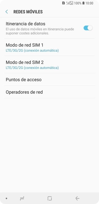Pulsa Modo de red  ‹SIM›.