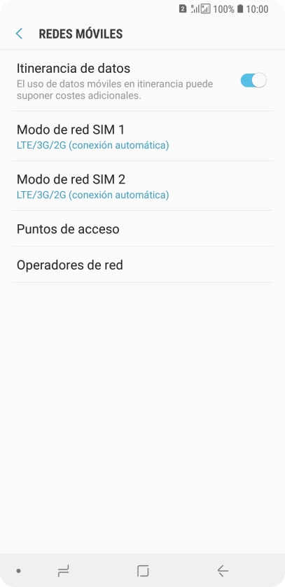Pulsa Modo de red  ‹SIM›.