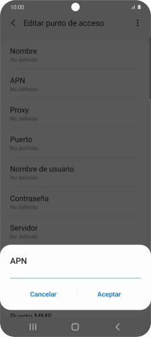 Introduce airtelwap.es y pulsa Aceptar.