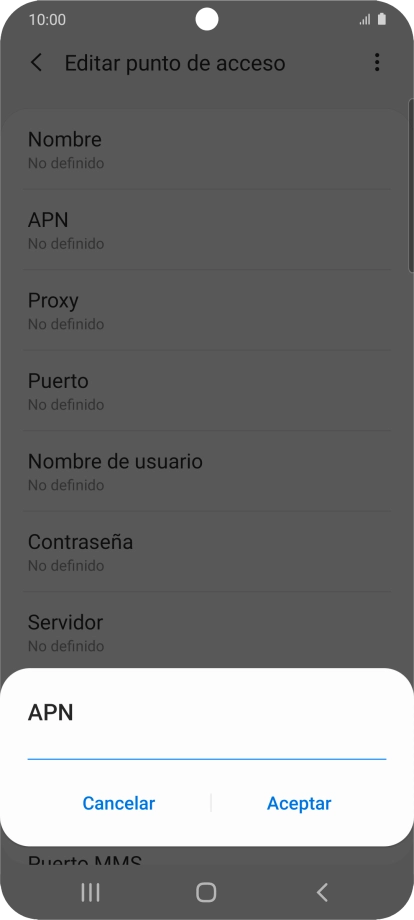 Introduce airtelwap.es y pulsa Aceptar.