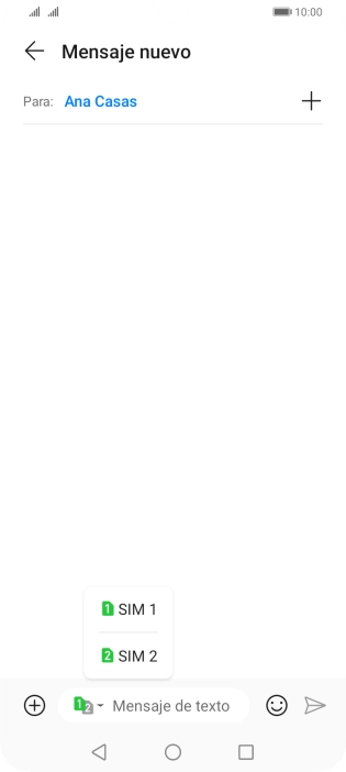 Pulsa la tarjeta SIM deseada.