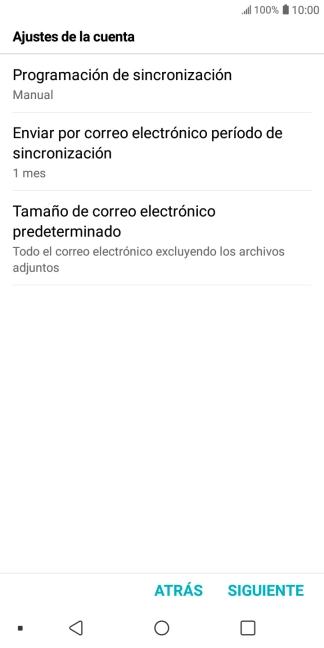 Pulsa Programación de sincronización.