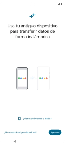 Sigue las indicaciones de la pantalla para transferir contenido desde otro teléfono.