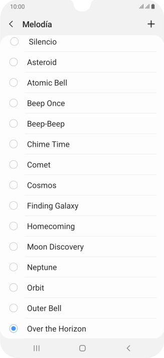 Pulsa el icono de añadir timbre de llamada.