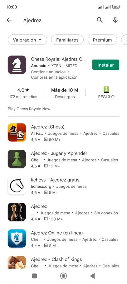 Pulsa la app deseada.