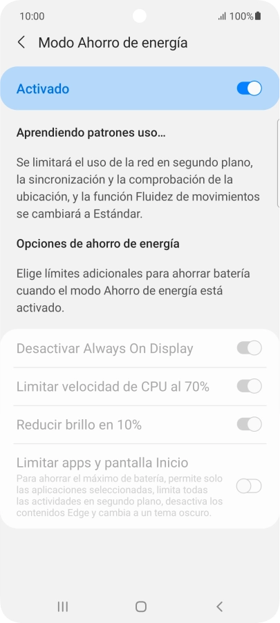 Pulsa la tecla de inicio para terminar y regresar a la pantalla de inicio.