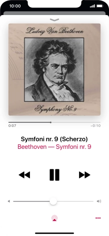 Pulsa la flecha hacia la derecha para ir al archivo de música siguiente.