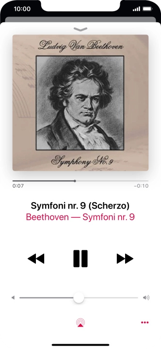 Pulsa la flecha hacia la derecha para ir al archivo de música siguiente.