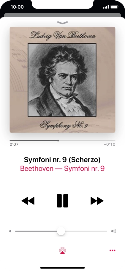 Pulsa la flecha hacia la derecha para ir al archivo de música siguiente.