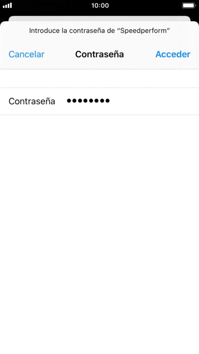 Introduce la contraseña de la red wifi y pulsa Acceder.