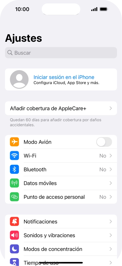 Pulsa Iniciar sesión en el iPhone.