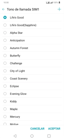Pulsa el icono de añadir timbre de llamada.
