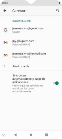 Pulsa el indicador junto a 