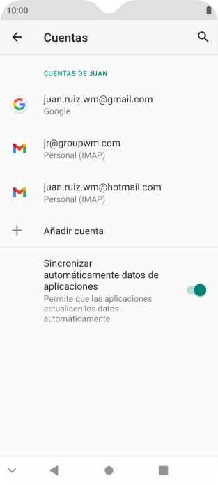 Pulsa el indicador junto a 