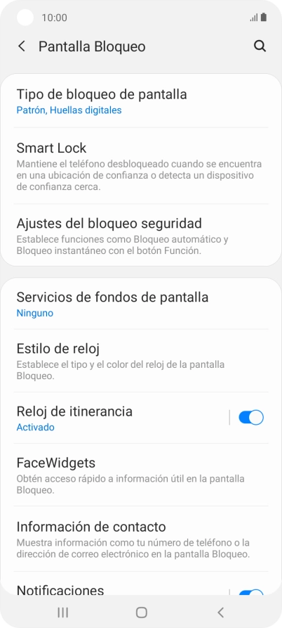 Pulsa Tipo de bloqueo de pantalla e introduce el código de seguridad extra que has creado anteriormente.