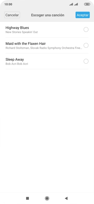 Pulsa los timbres de llamada deseados para escucharlos.