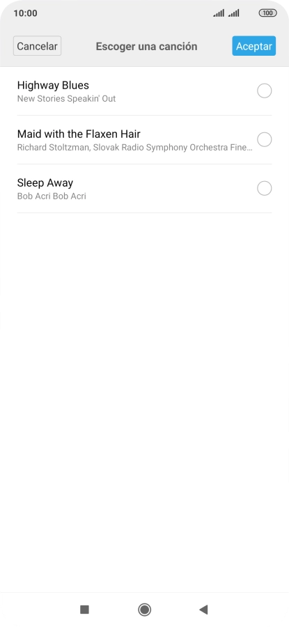 Pulsa los timbres de llamada deseados para escucharlos.