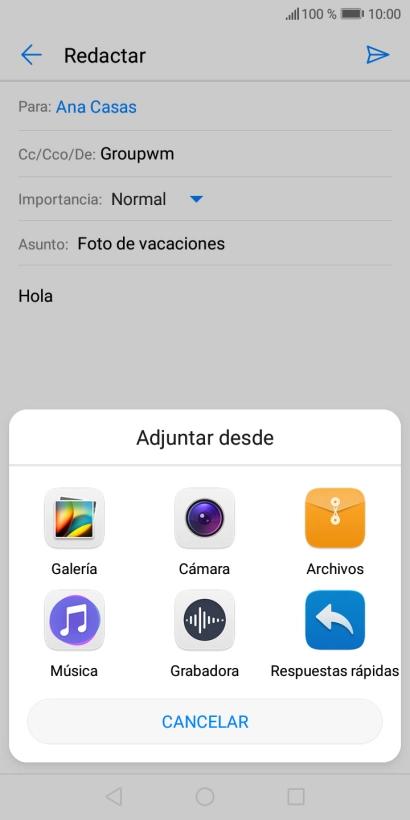 Pulsa Archivos y desplázate a la carpeta deseada.