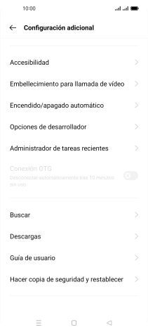 Pulsa Hacer copia de seguridad y restablecer.