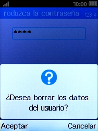 Pulsa la tecla de selección izquierda para confirmar. Espera unos instantes mientras el teléfono restablece la configuración predeterminada. Sigue las indicaciones de la pantalla para configurar el teléfono y dejarlo listo para su uso.
