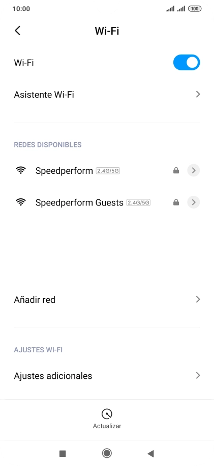 Pulsa la red wifi deseada.