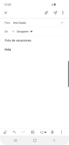 Pulsa el icono de anexos.