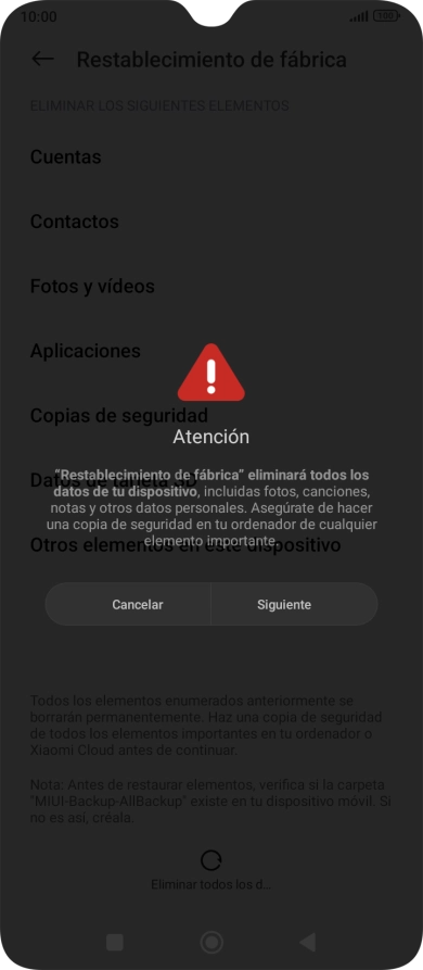 Pulsa Siguiente.
