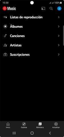 Pulsa una categoría y desplázate al archivo de música deseado.