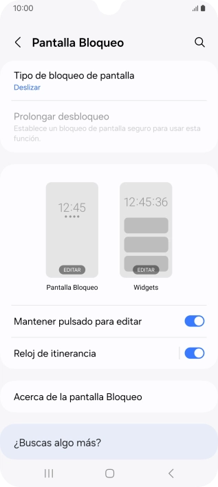 Pulsa Tipo de bloqueo de pantalla.