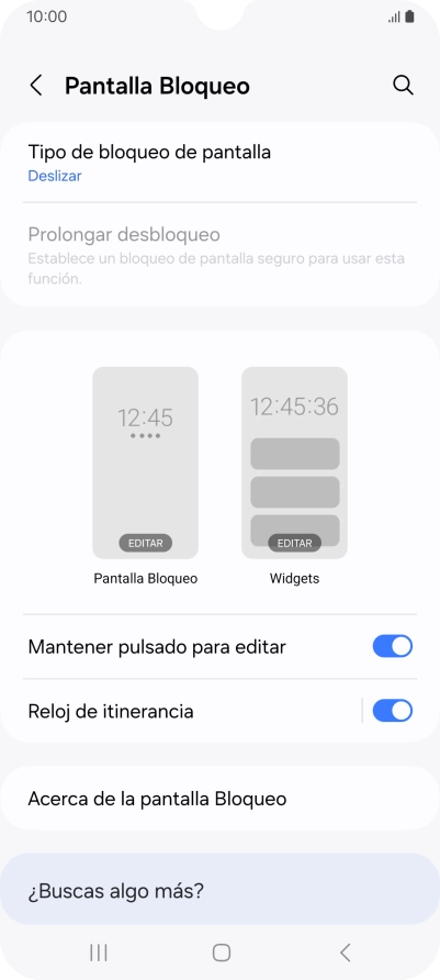 Pulsa Tipo de bloqueo de pantalla.