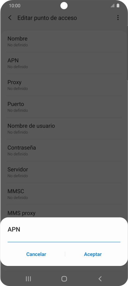 Introduce airtelwap.es y pulsa Aceptar.