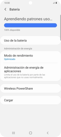 Pulsa Modo de rendimiento.
