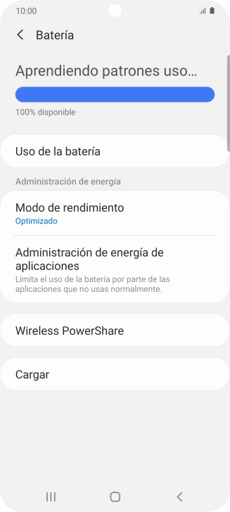 Pulsa Modo de rendimiento.