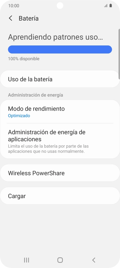Pulsa Modo de rendimiento.