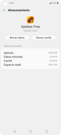 Pulsa Borrar caché.