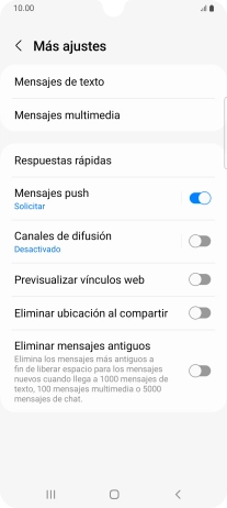Pulsa Mensajes de texto.