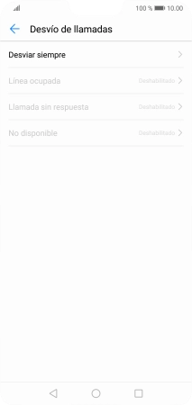 Pulsa el tipo de desvío deseado.