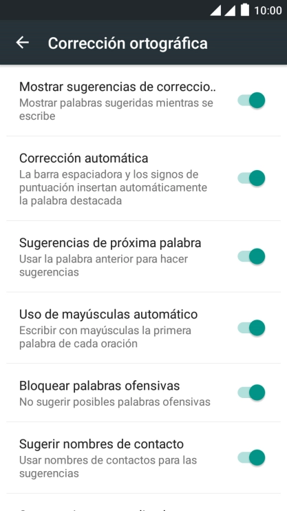 Pulsa el indicador junto a 
