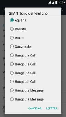 Pulsa los timbres de llamada deseados para escucharlos.