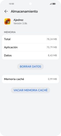 Pulsa VACIAR MEMORIA CACHÉ.
