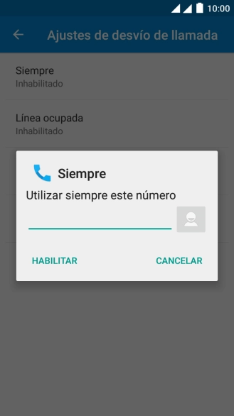 Introduce +34600132000 y pulsa HABILITAR.